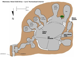 Plan du restaurant de l'Hôtel Sidi Driss