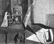  Illustration du principe du fantôme de Pepper © The Magic Lantern 1866